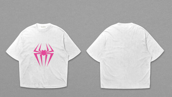 Men's Pink Spider Logo Dropshoulder T-Shirt