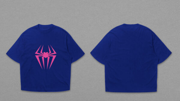 Men's Pink Spider Logo Dropshoulder T-Shirt