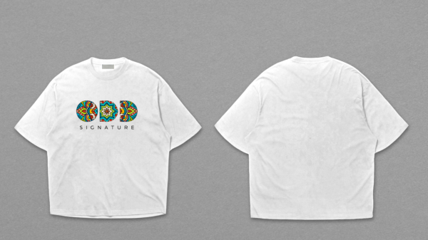 ODD Signature Artistic Pattern white T-Shirt
